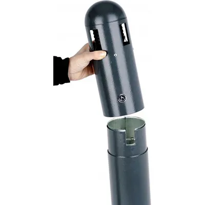 Cendrier tubulaire sur pied 3L ø 30 x H 105 cm - Cendriers professionnels-1