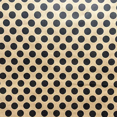 Papier cadeau à pois - Papiers cadeaux kraft à motifs