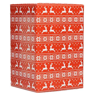 Papier cadeau jacquard rouge & blanc 70 cm x 100 m 80 g/m² – Le rouleau - Papier cadeaux couchés à motifs-2