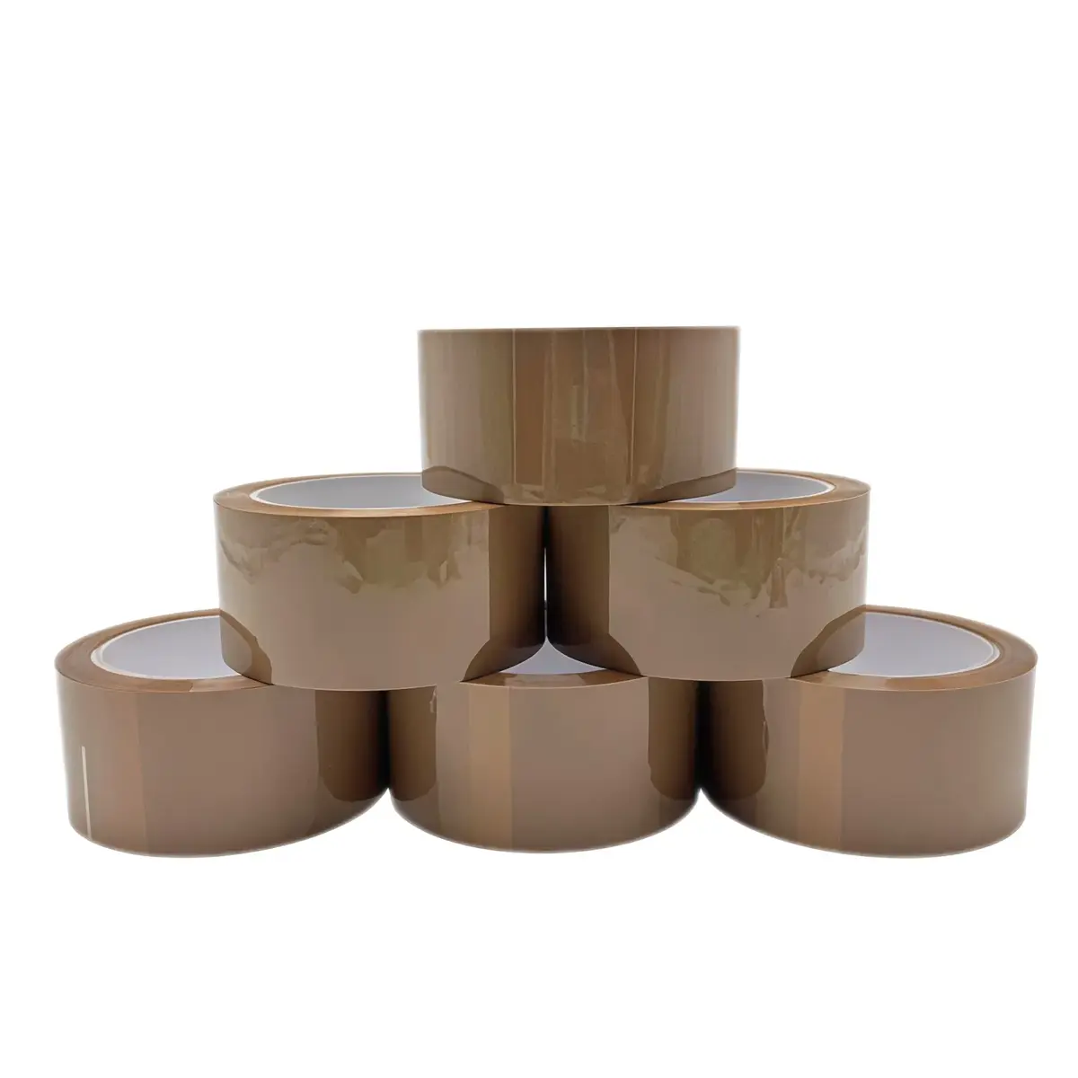 Ruban adhésif polypropylène silencieux havane 50 mm x 66 m - Ruban adhésif emballage - Lot de 6 - Rubans adhésifs et dévidoirs-1