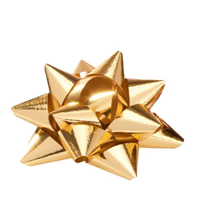 Étoiles adhésives or ø 60 mm - paquet de 76 - Étoiles adhésives, Noeuds à tirer