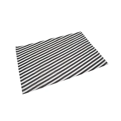 Papier de soie noir et blanc à rayures 17g/m², feuilles de 50 x 70 cm, rame de 120 feuilles - Papiers de soie-1