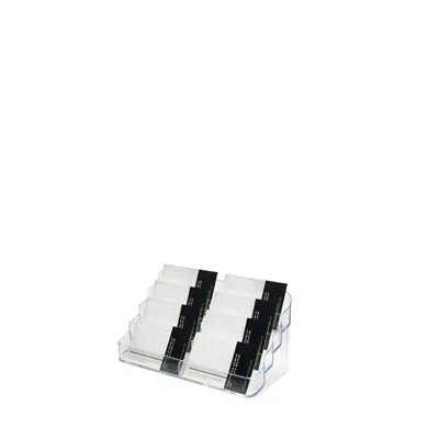 Porte cartes de visites, 2 x 4 cases, horizontal - Porte-brochures de comptoir