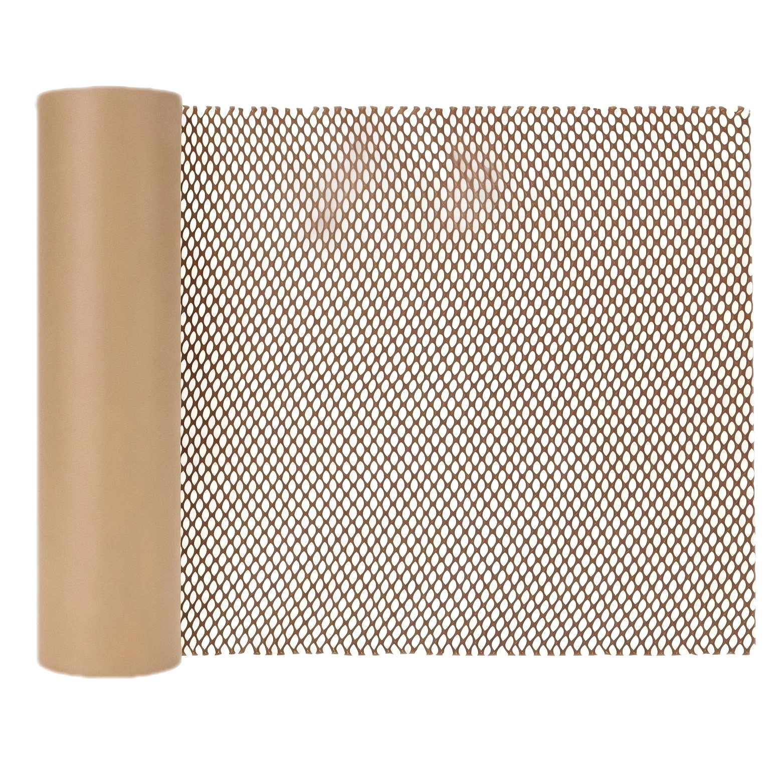 Papier de calage alvéolé Nid d'abeille brun, 50 cm x 30 m - Kraft, carton ondulé