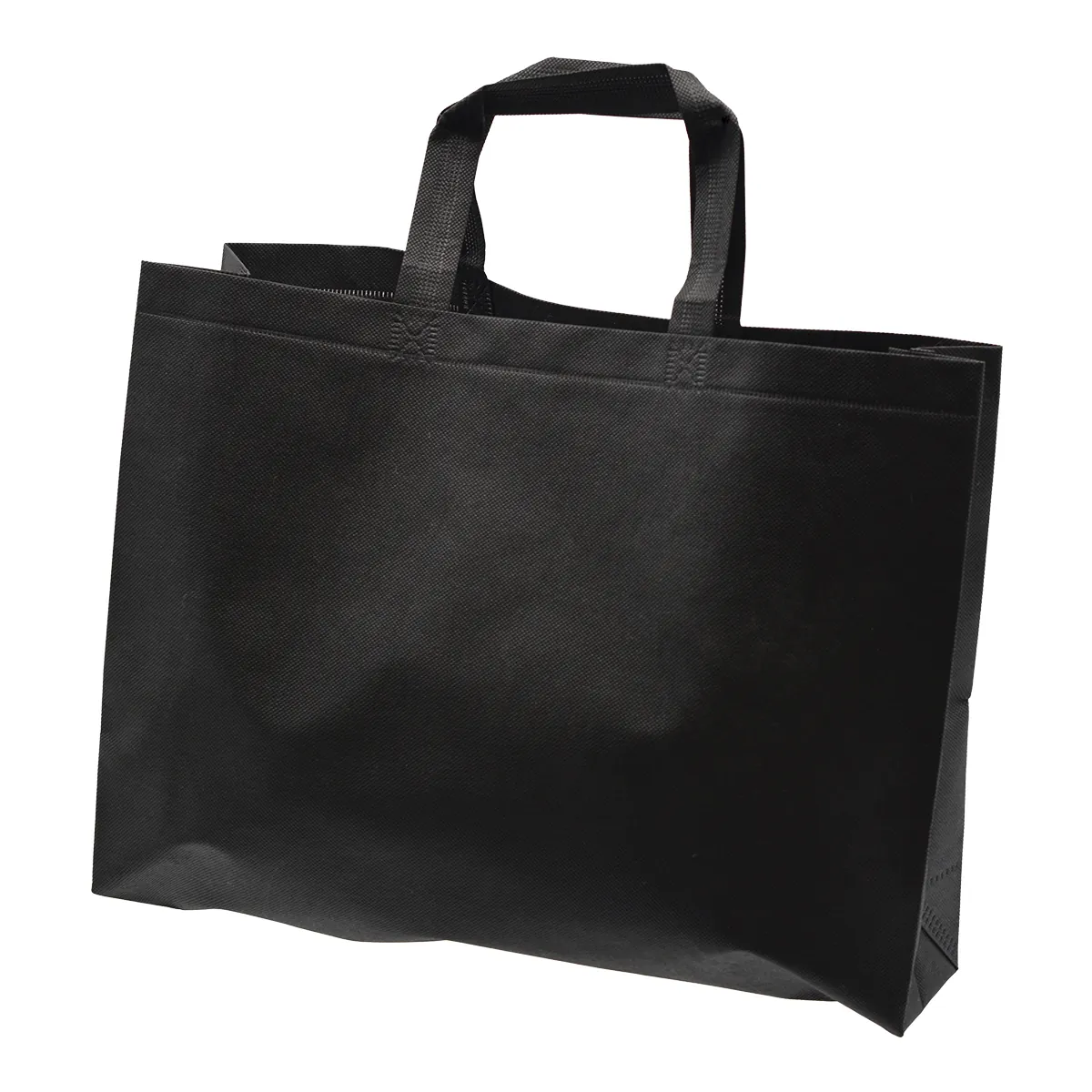 Sac cabas polypropylène non tissé noir 40+10x30 cm - Sacs non tissés-3