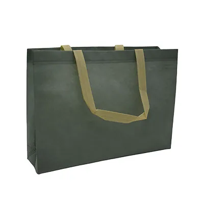 Sac cabas polypropylène non tissé bleu ardoise 40+10x30 cm - Sacs non tissés
