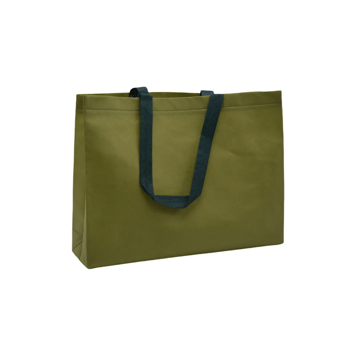 Sac cabas polypropylène non tissé kaki 40+10x30 cm - Sacs non tissés