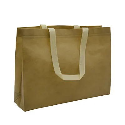 Sac cabas polypropylène non tissé écru 40+10x30 cm - Sacs non tissés
