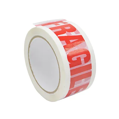 Ruban adhésif FRAGILE 50 mm × 66 m – BOPP 50μ blanc/rouge - Paquet de 6 - Marquage d'expédition
