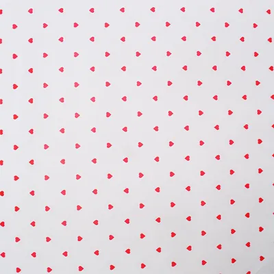 Papier de soie blanc motif coeurs 50x70cm 17g/m² – Paquet de 120 feuilles - Papiers de soie