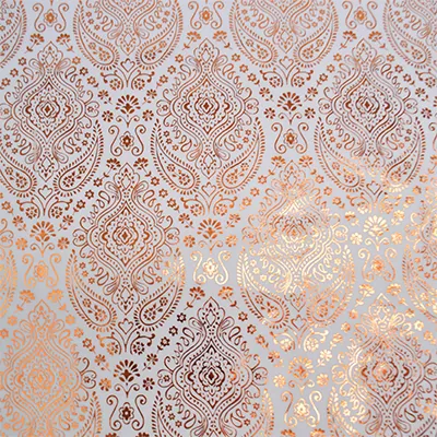 Papier de soie motif arabesque doré à chaud 50x70cm 17g/m² – Paquet de 120 feuilles - Papiers de soie
