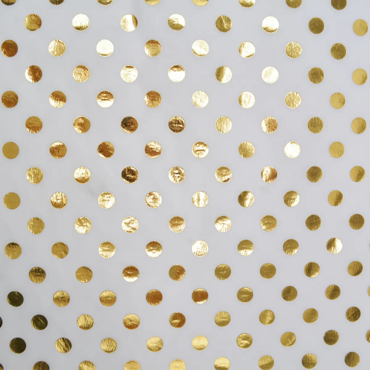 Papier de soie blanc à pois doré à chaud 50x70cm 17g/m² – Paquet de 120 feuilles - Papiers de soie