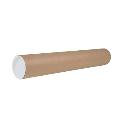 Tube carton L.50 cm x Ø 80/84 mm avec embouts plastiques – Paquet de 25 - Tubes carton emballage