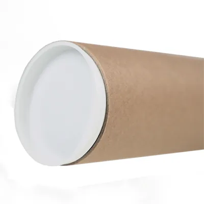 Tube carton L.50 cm x Ø 80/84 mm avec embouts plastiques – Paquet de 25 - Tubes carton emballage-2