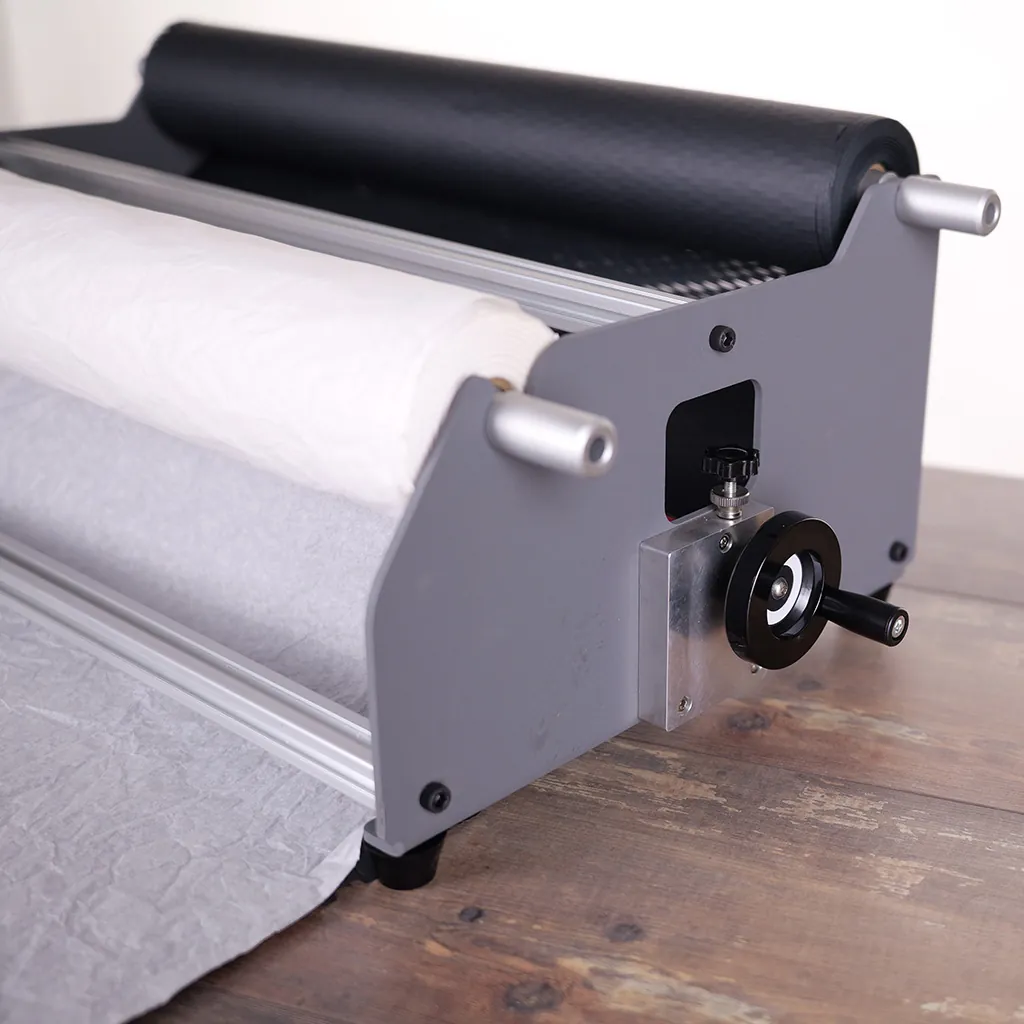 Dérouleur papier de comptoir 2 rouleaux 50 cm à poser - Dévidoirs papiers cadeaux et bolducs-2