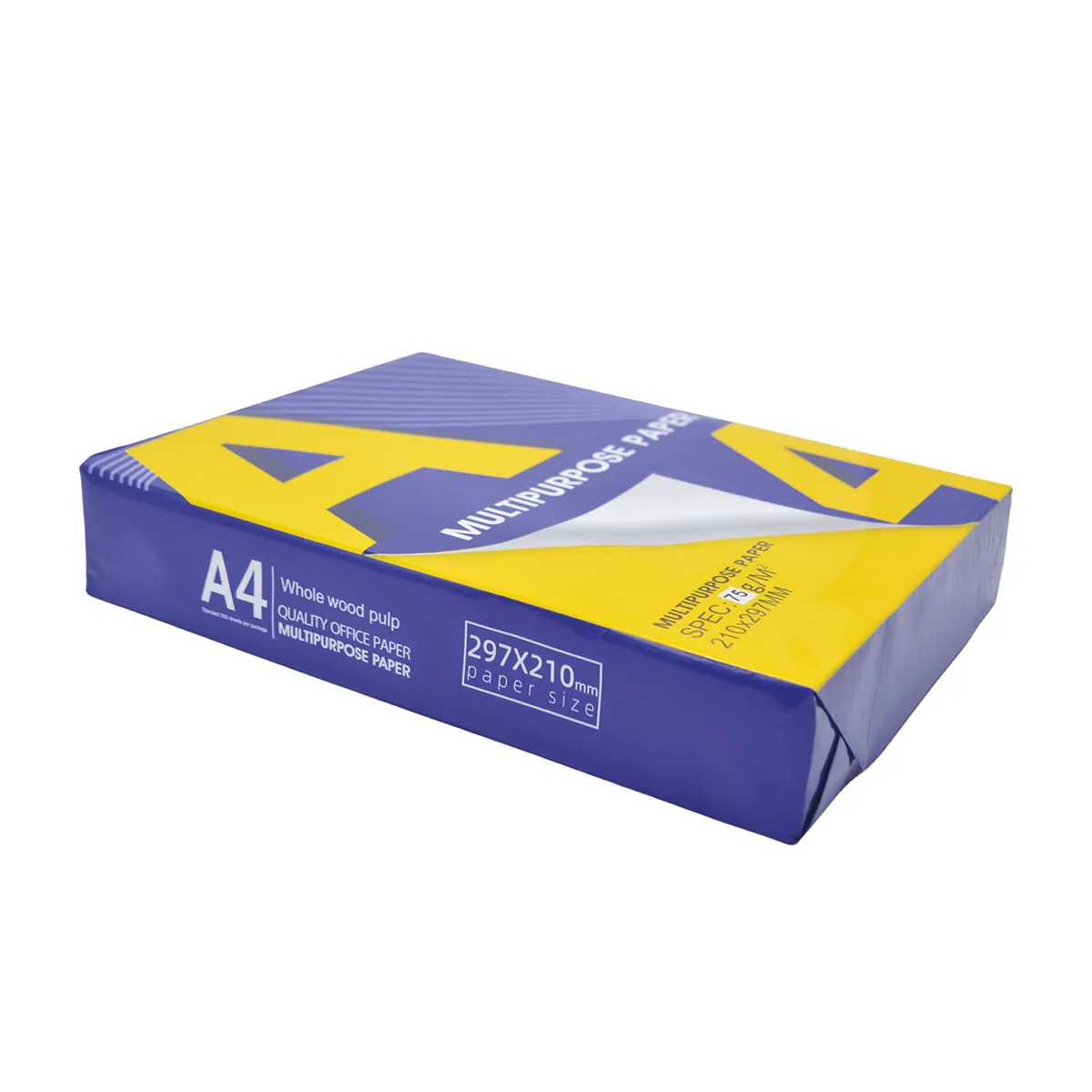 Papier blanc A4 économique 75g – Carton de 5 ramettes - Papier imprimante-1