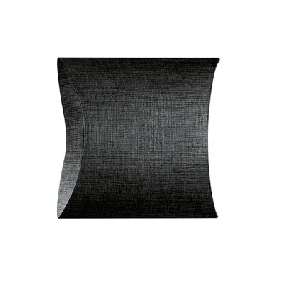 Boîte berlingot carton texturé 8,5 x 8,5 x 3 cm - Noir - Pochette cadeau carton - Lot de 10 - Boites berlingots