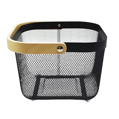 Panier libre-service métal mesh carré 8 litres - Paniers magasin-1