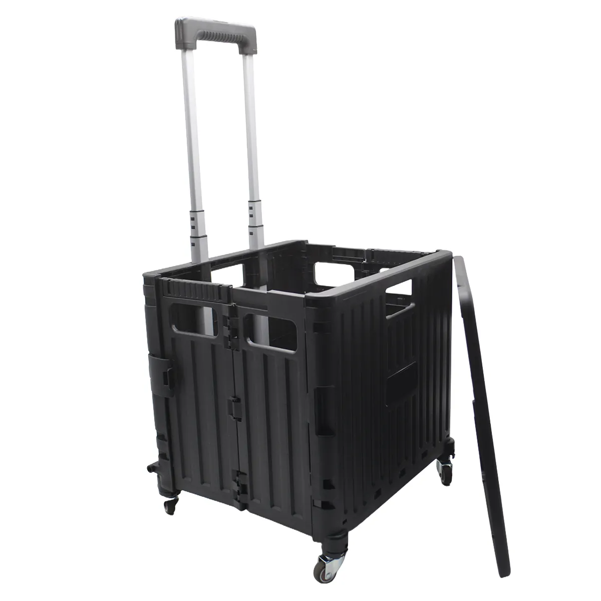 Bac pliant 53 L avec roulettes et poignée télescopique – chariot caisse mobile - Porte-blocs et Porte-documents-1