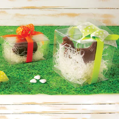 Ballotin transparent 12,5 x 8 x 6,5 cm PVC - Ballotin chocolats vide - Lot de 10 - Ballotins chocolats-2