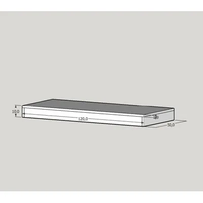 Podium vitrine blanc 120 x 50 x 10 cm - Socle vitrine - Podium de présentation magasin - Podiums de présentation, Présentoirs 3 niveaux-1