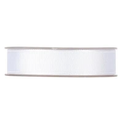 Ruban gros grain blanc 25 mm x 20 m coton - Rubans tissu, Cordons