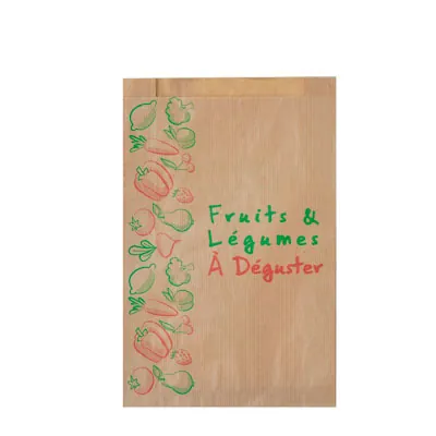 Sac fruits et légumes kraft brun 2kg 20 x 6 x 31 cm - Sac papier primeur - Lot de 1000 - Sacs fruits et légumes