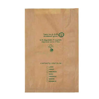 Sac fruits et légumes kraft brun 3kg 23 x 8 x 34 cm - Sac papier primeur - Lot de 1000 - Sacs fruits et légumes-1