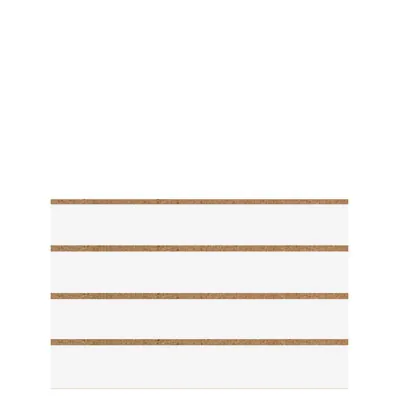 Panneau rainuré Blanc Craie, entraxe 15 cm - Ligne Memphis