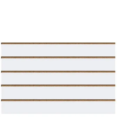Panneau rainuré Blanc Craie, entraxe 15 cm - Ligne Memphis