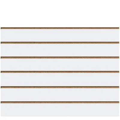 Panneau rainuré Blanc Craie, entraxe 15 cm - Ligne Memphis