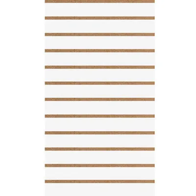 Panneau rainuré Blanc Craie, entraxe 10 cm - Ligne Crémawall