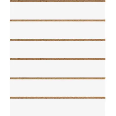 Panneau rainuré Blanc Craie, entraxe 20 cm - Ligne Crémawall