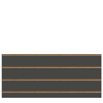 Panneau rainuré Gris anthracite, entraxe 15 cm - Ligne Memphis