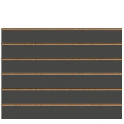 Panneau rainuré Gris anthracite, entraxe 15 cm - Ligne Memphis