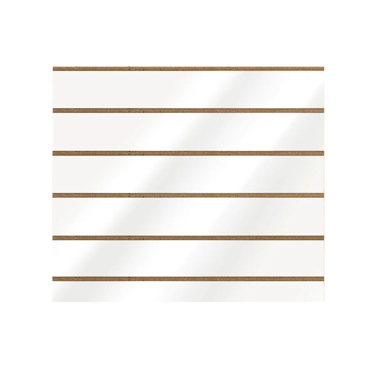 Panneau rainuré blanc laqué brillant 96,2 x 80 cm - MDF 18mm - entraxe 15 cm - Panneaux rainurés