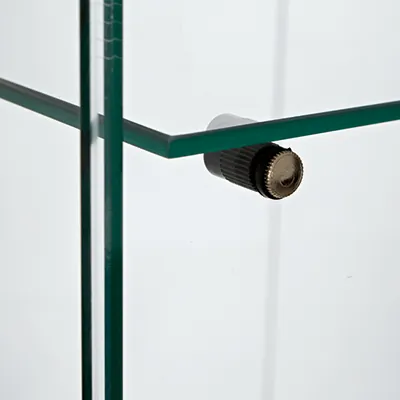 Vitrine verre trempé L 38 x P 38 x H 165 cm - Vitrines tablettes fixes-2