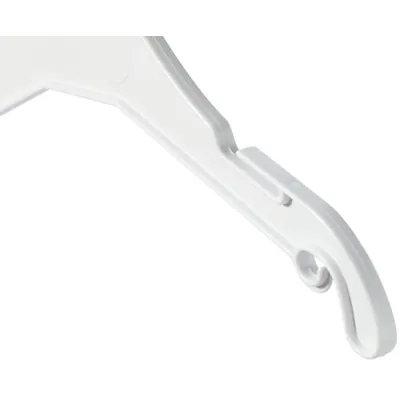 Cintre blanc plastique avec encoches et crochets 25 cm - Cintre pour bébé et enfant - Lot de 100 - Cintres plastique-1