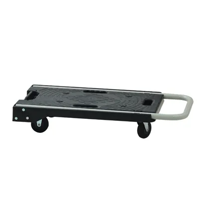 Chariot plateforme 59 x 38 x 79 cm 100kg - Chariot pliable - Chariot de manutention - Noir - Chariots de manutention-1
