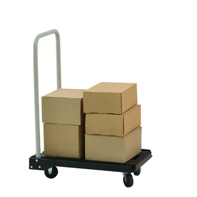 Chariot plateforme 59 x 38 x 79 cm 100kg - Chariot pliable - Chariot de manutention - Noir - Chariots de manutention-2