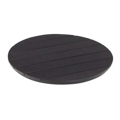 Plateau de table rond polywood gris ø 60  cm - Tables