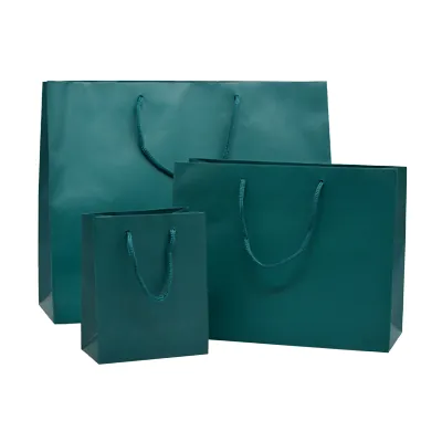 Sacs pelliculés bleu wendy mat - Petit Modèle - Sacs pelliculés poignées cordelette-1