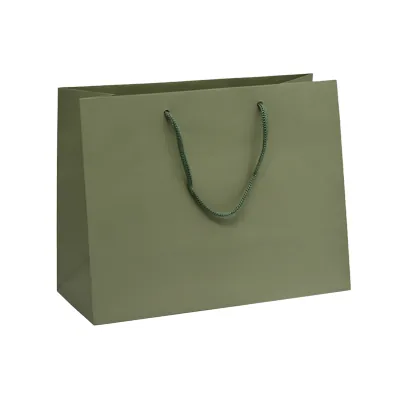 Sacs pelliculés à l'italienne vert tilleul mat - Petit Modèle - Sacs pelliculés poignées cordelette