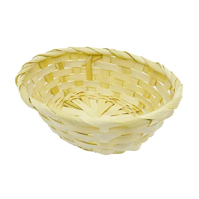 Corbeille bambou ovale naturel 19 x 14,5 x 7 cm, paquet de 10 - Corbeilles bambou