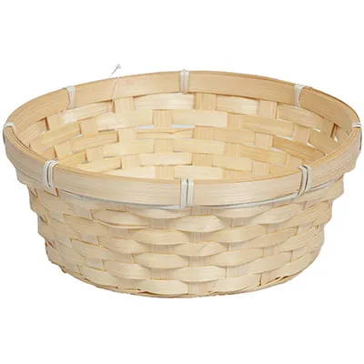 Corbeille bambou ronde naturel ø 23 x 8 cm, paquet de 10 - Corbeilles bambou
