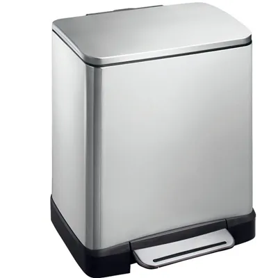Poubelle inox rectangulaire à pédale 20 litres 36,6 x 32 x 44,6 cm - Poubelles professionnelles