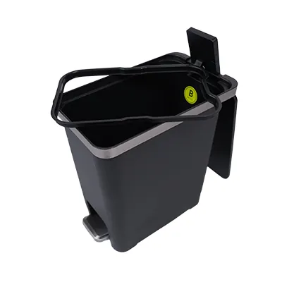 Poubelle professionnelle slim noire 10 L L 17,5 x P 29,5 x H 32 cm - Poubelles professionnelles-4
