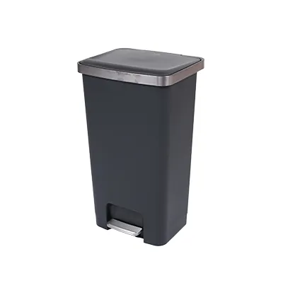 Poubelle à pédale HANA noire 45 L L 37 x P 30,8 x H 65 cm - Poubelles professionnelles-1