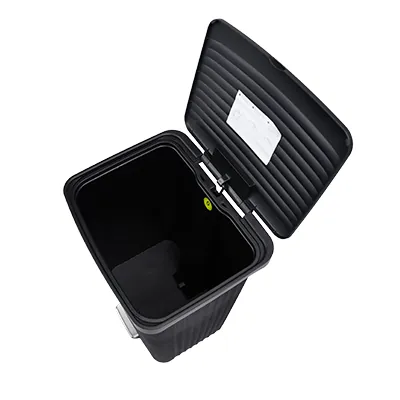Poubelle à pédale 70 L noire L 45 x P 37,5 x H 65 cm - Poubelles professionnelles-5