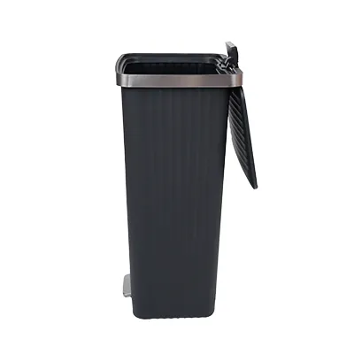 Poubelle à pédale noire 90 L L 45 x P 37,5 x H 82,5 cm - Poubelles professionnelles-1